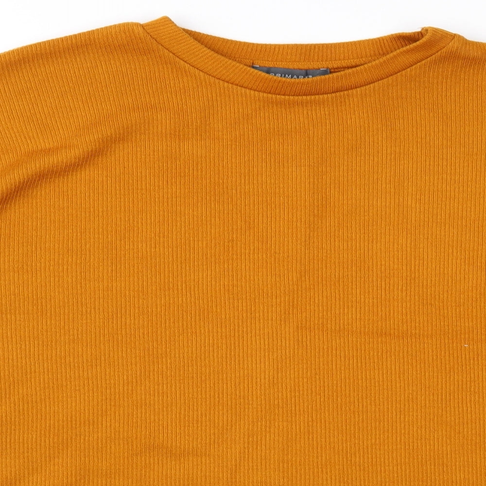 Primark Womens Orange  Knit Pullover Jumper Size S