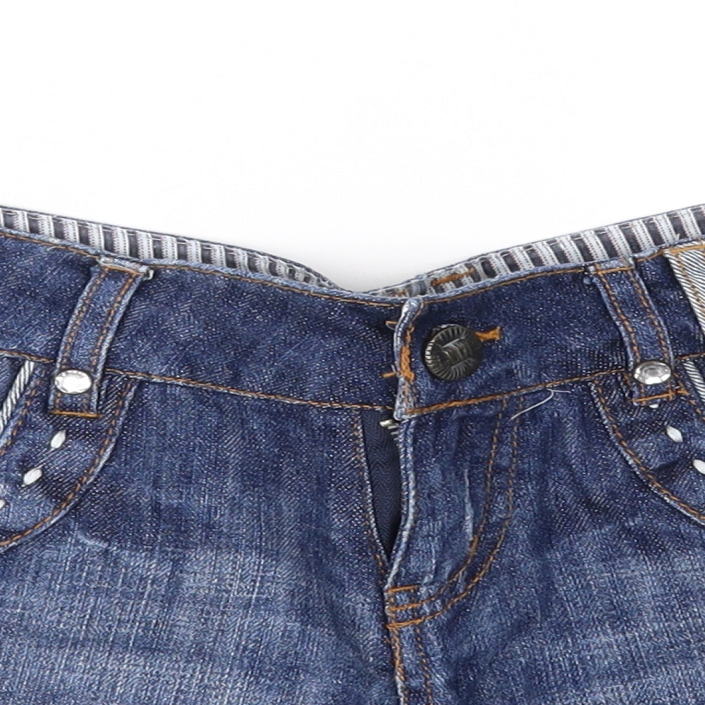 Papaya Womens Blue  Denim Cut-Off Shorts Size 8