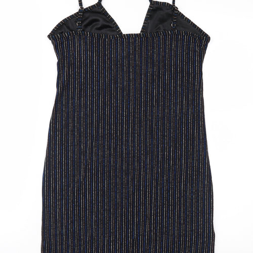 Cameo Rose Womens Black Striped  Slip Dress  Size 14