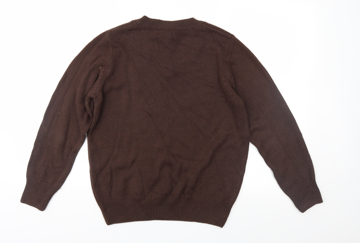 Fair Lady Womens Brown  Knit Pullover Jumper Size 12