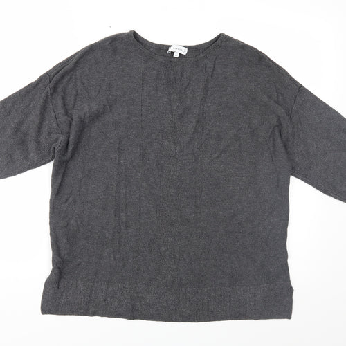 Warehouse Womens Grey  Knit Pullover Jumper Size 10