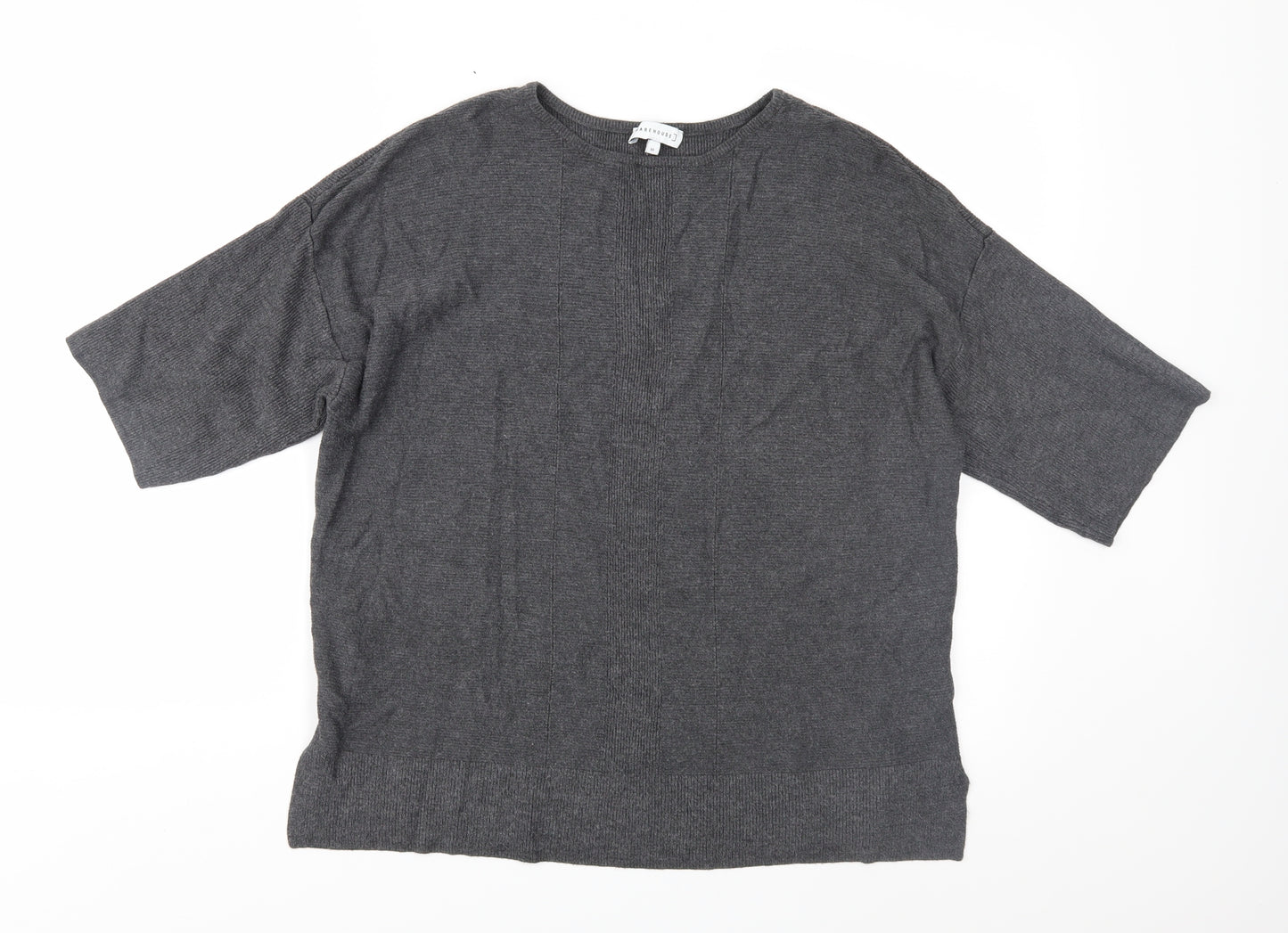 Warehouse Womens Grey  Knit Pullover Jumper Size 10