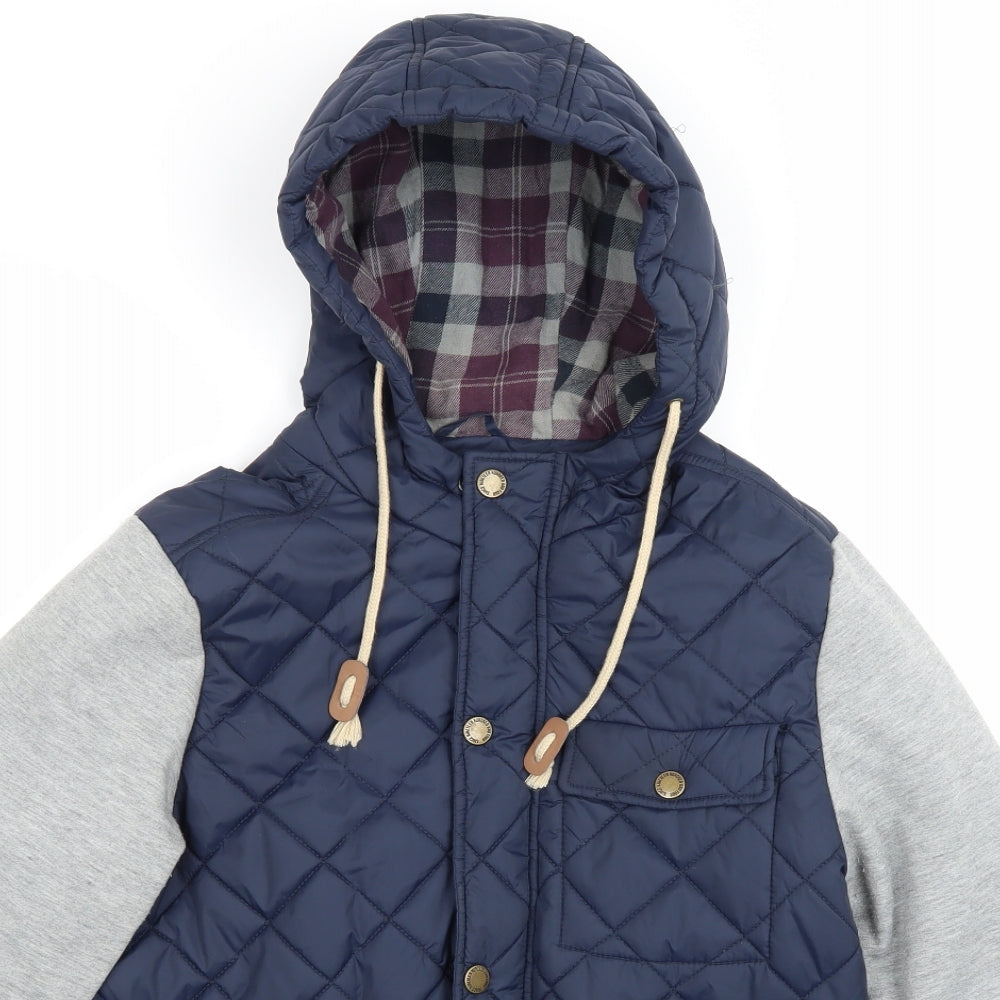 burton menswear Mens Blue   Puffer Jacket Coat Size M