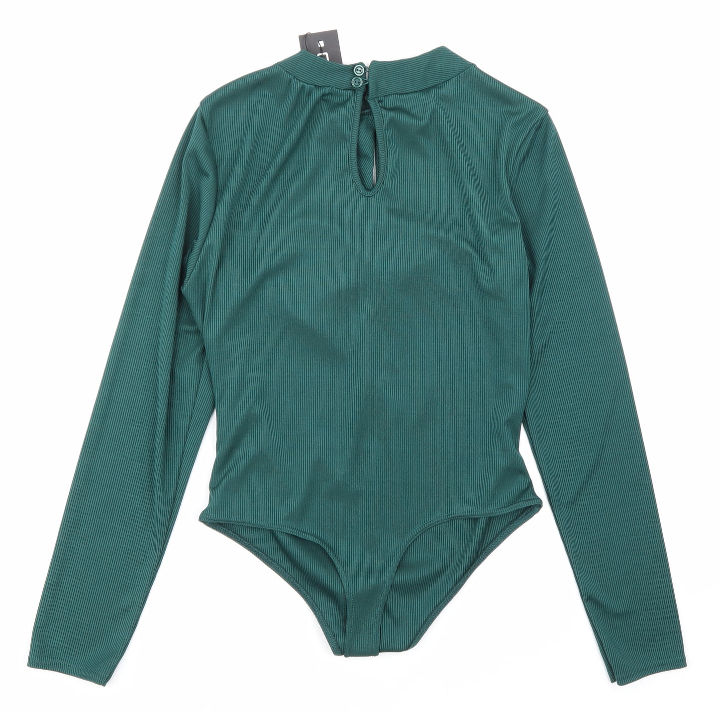 Boohoo Womens Green   Bodysuit One-Piece Size 14