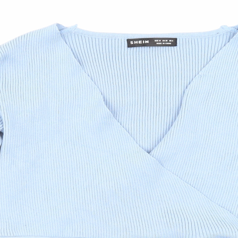 SheIn Womens Blue   Cropped T-Shirt Size M