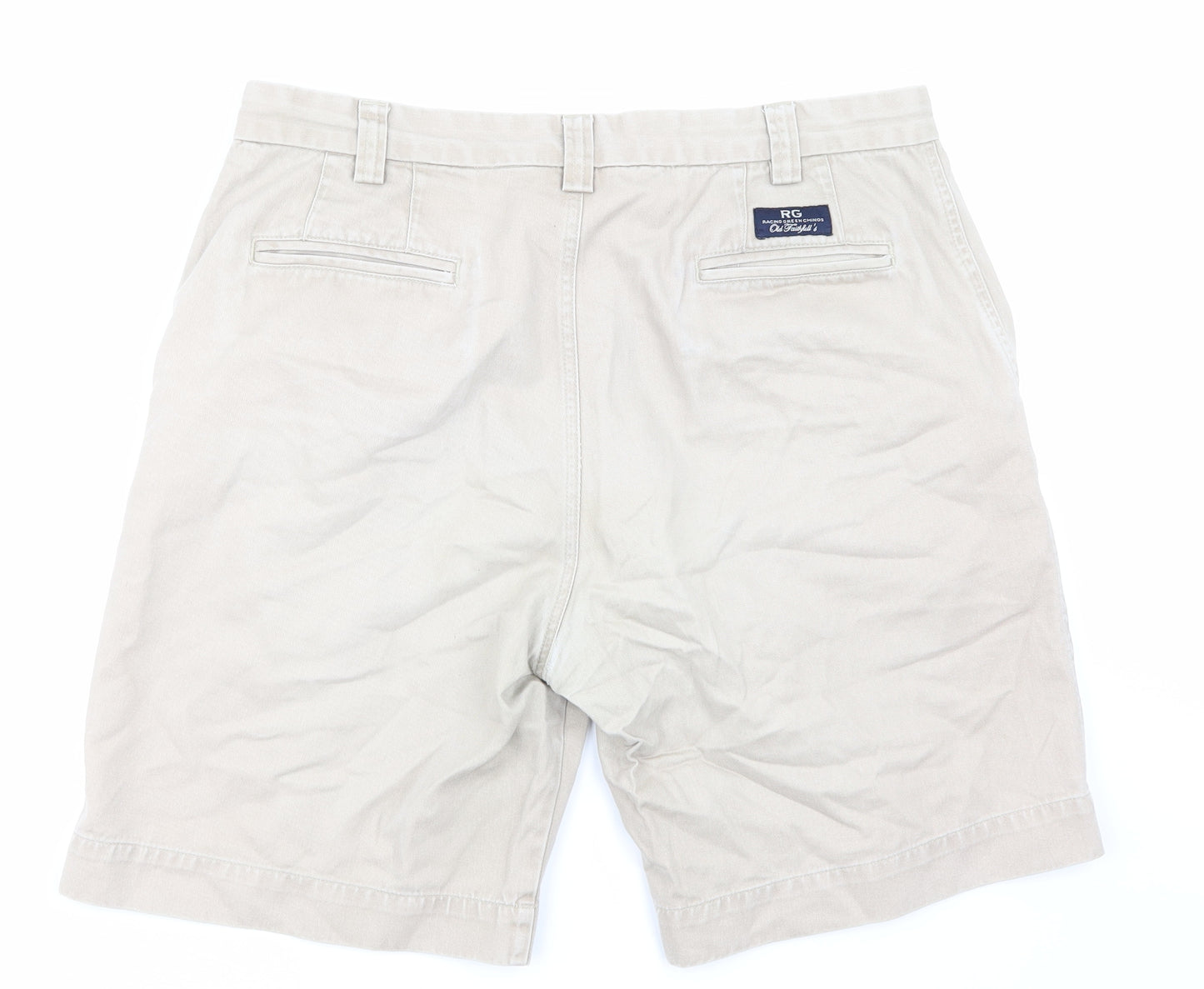 Racing Green Mens Beige   Chino Shorts Size 34 in