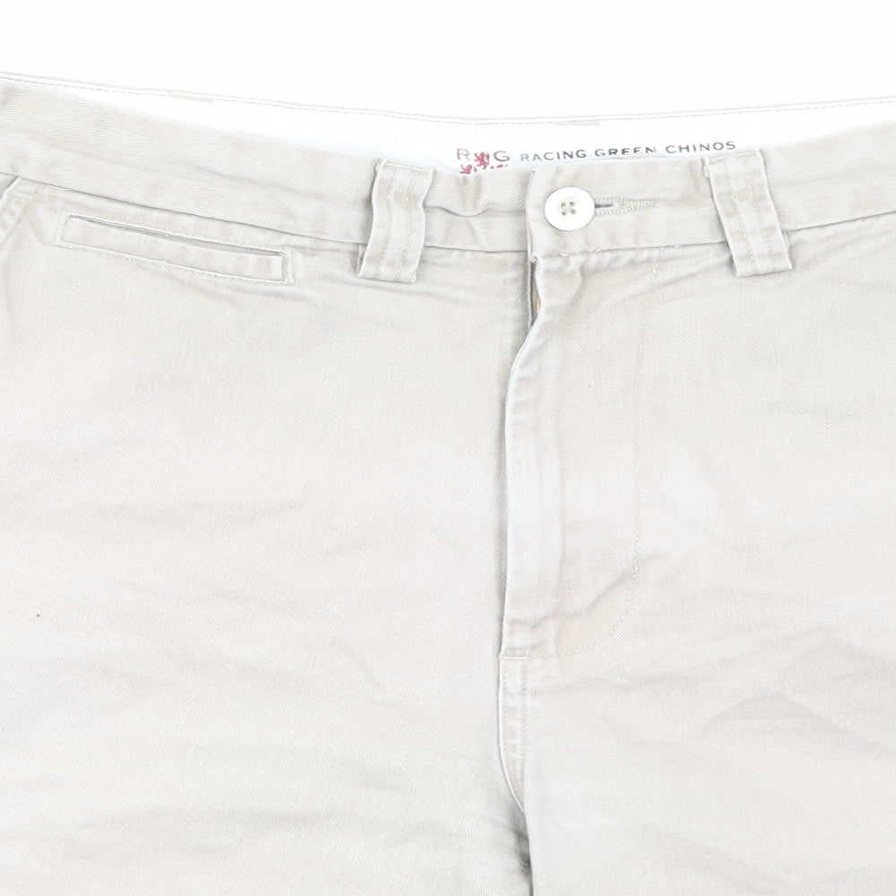 Racing Green Mens Beige   Chino Shorts Size 34 in