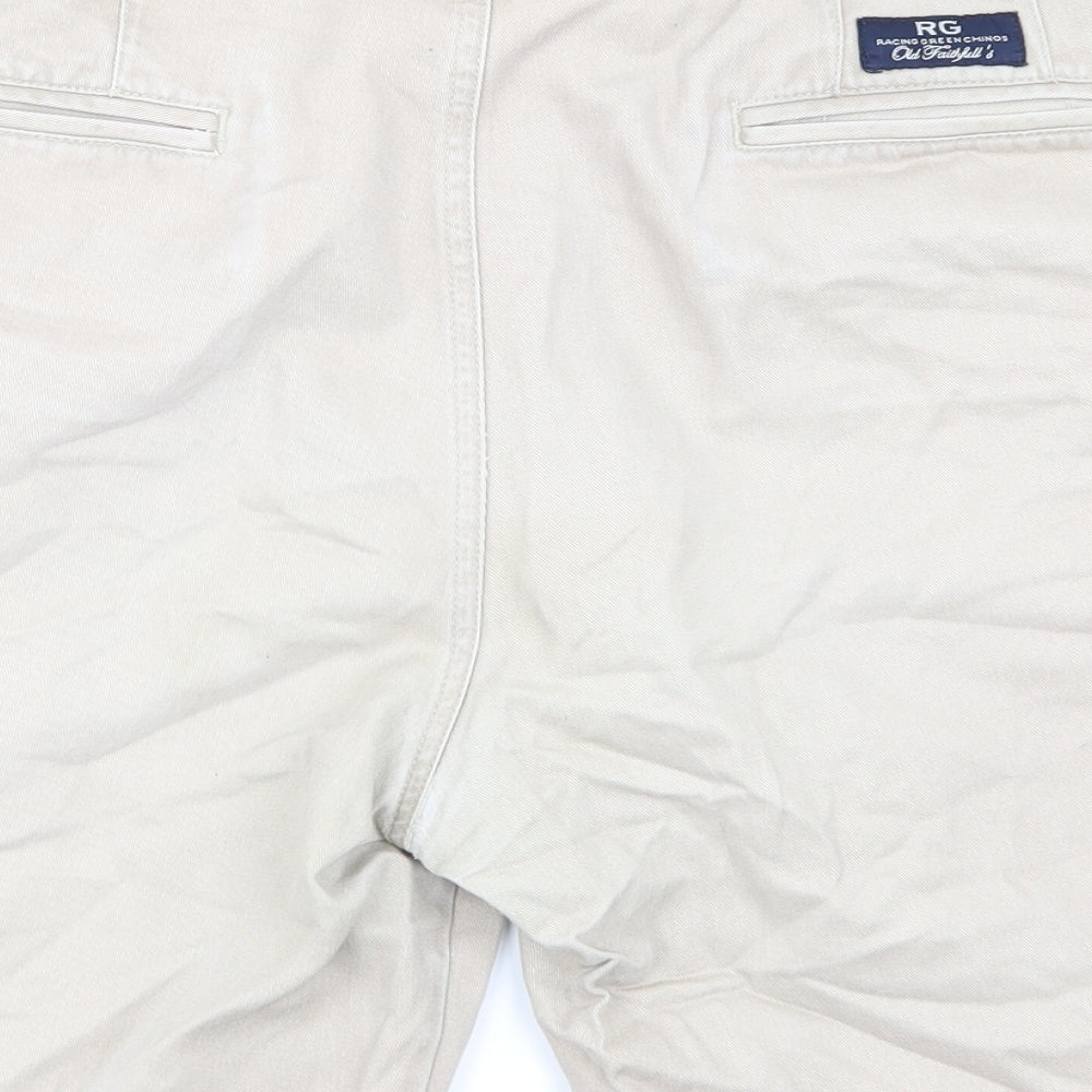 Racing Green Mens Beige   Chino Shorts Size 34 in