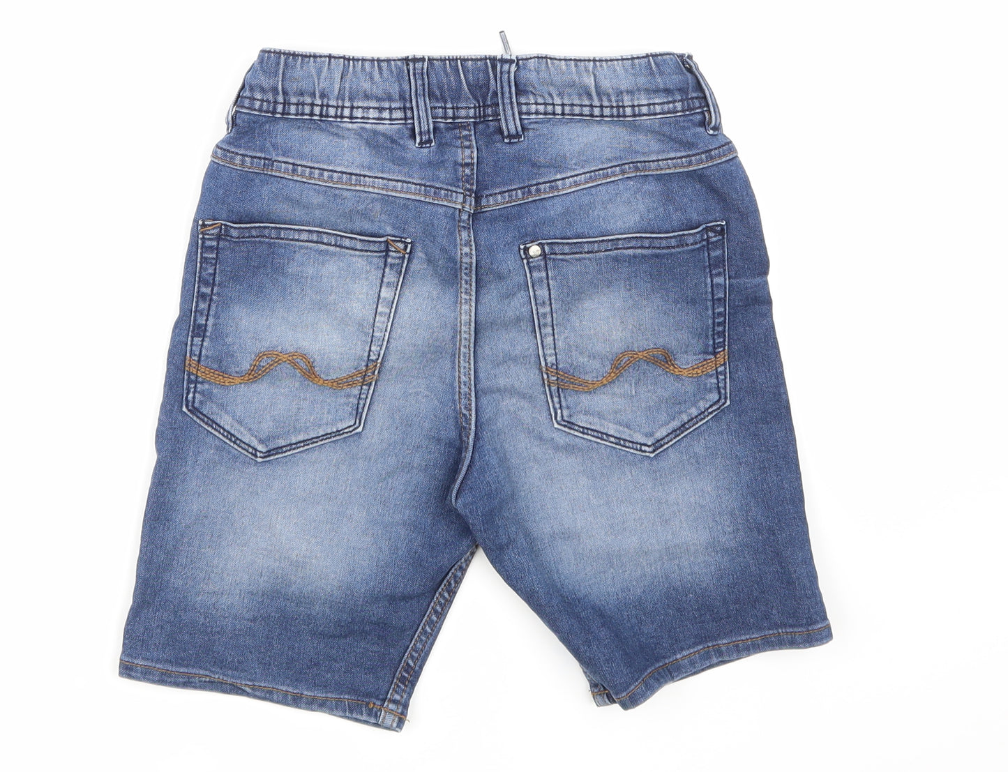 Primark Boys Blue  Denim Cargo Shorts Size 9-10 Years
