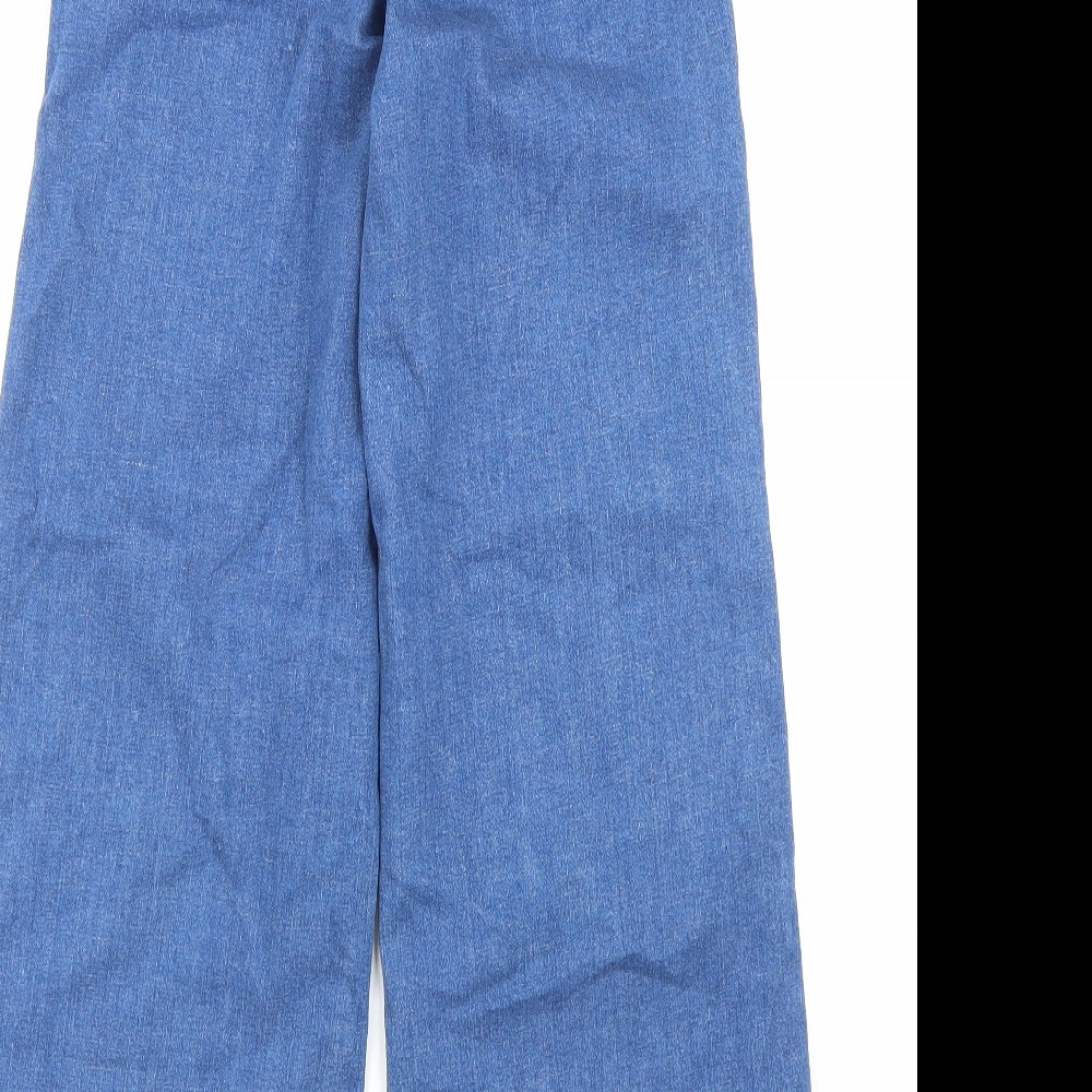 Zara Womens Blue  Denim Wide-Leg Jeans Size 4