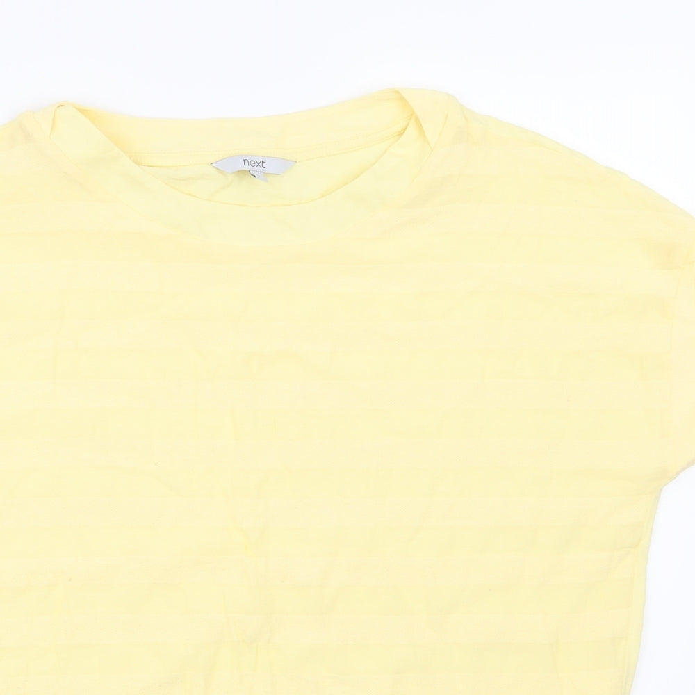 NEXT Womens Yellow Striped  Basic T-Shirt Size 18