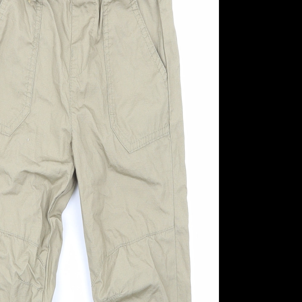 F&F Boys Beige   Cargo Trousers Size 6-7 Years