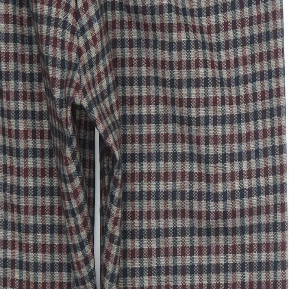 Nutmeg Womens Brown Check  Jegging Leggings Size 12