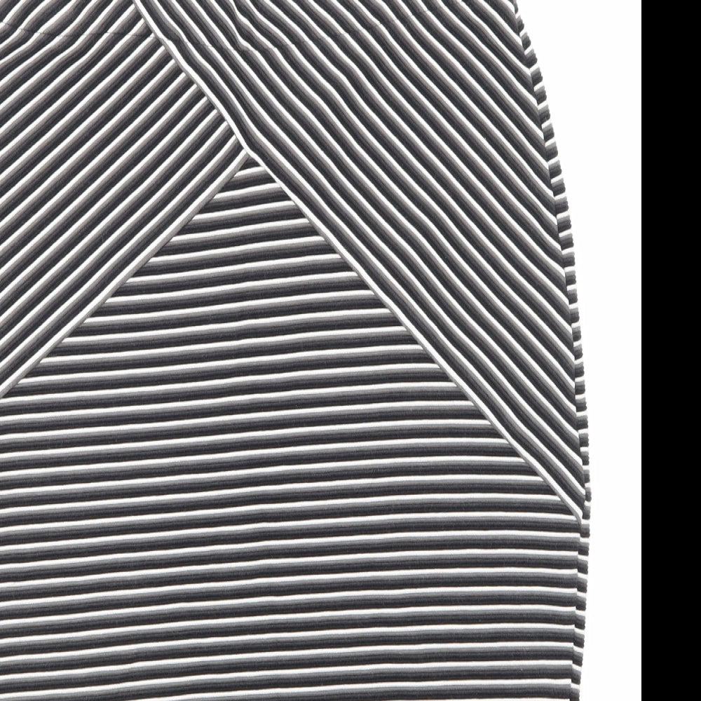 NEXT Womens Black Striped  Straight & Pencil Skirt Size 10