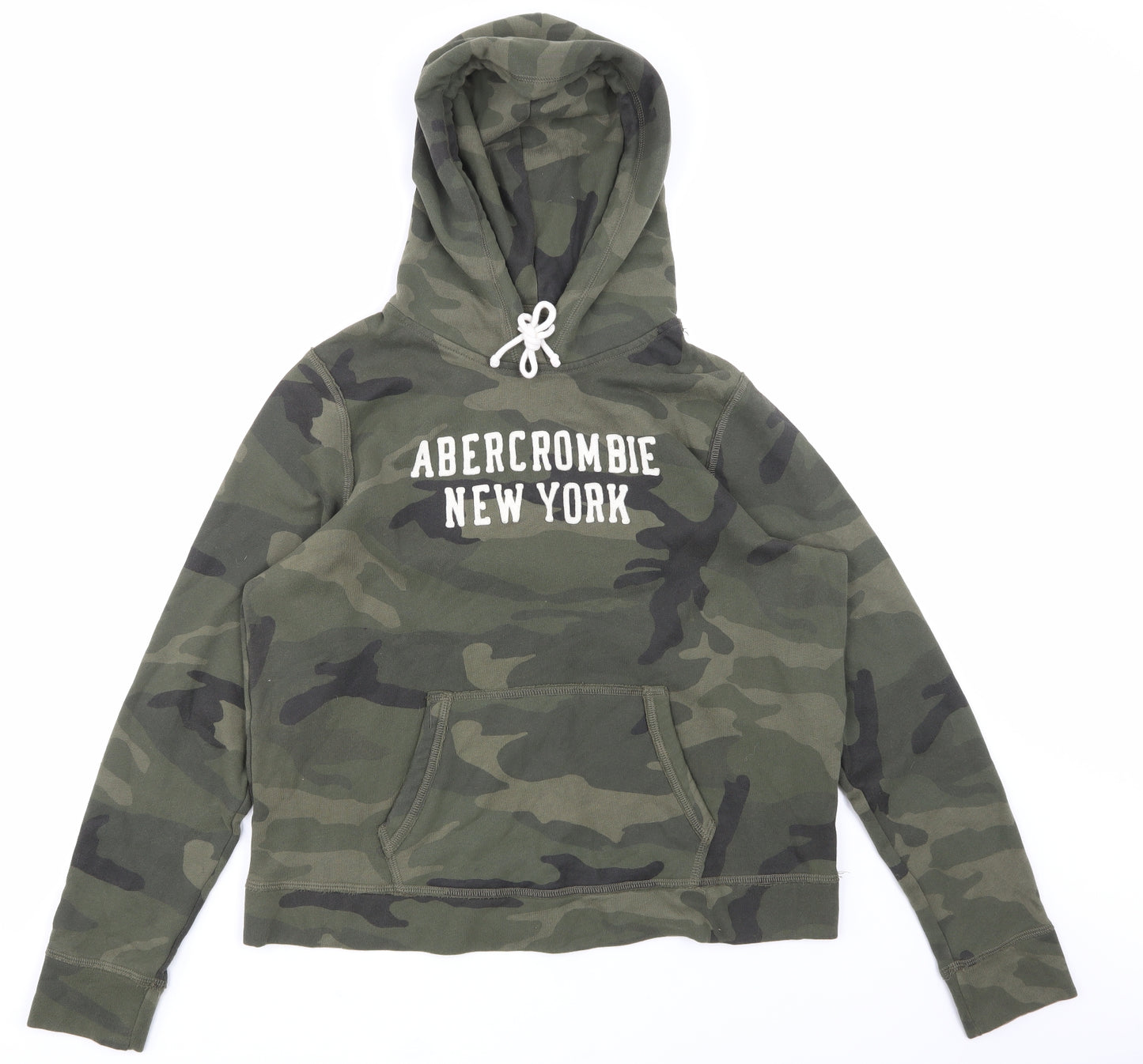 Abercrombie & Fitch Mens Green Camouflage  Pullover Hoodie Size XL
