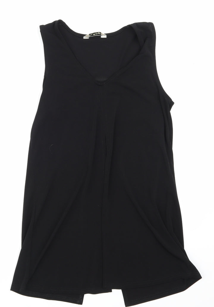 Miss Selfridge Womens Black   Basic Blouse Size 8