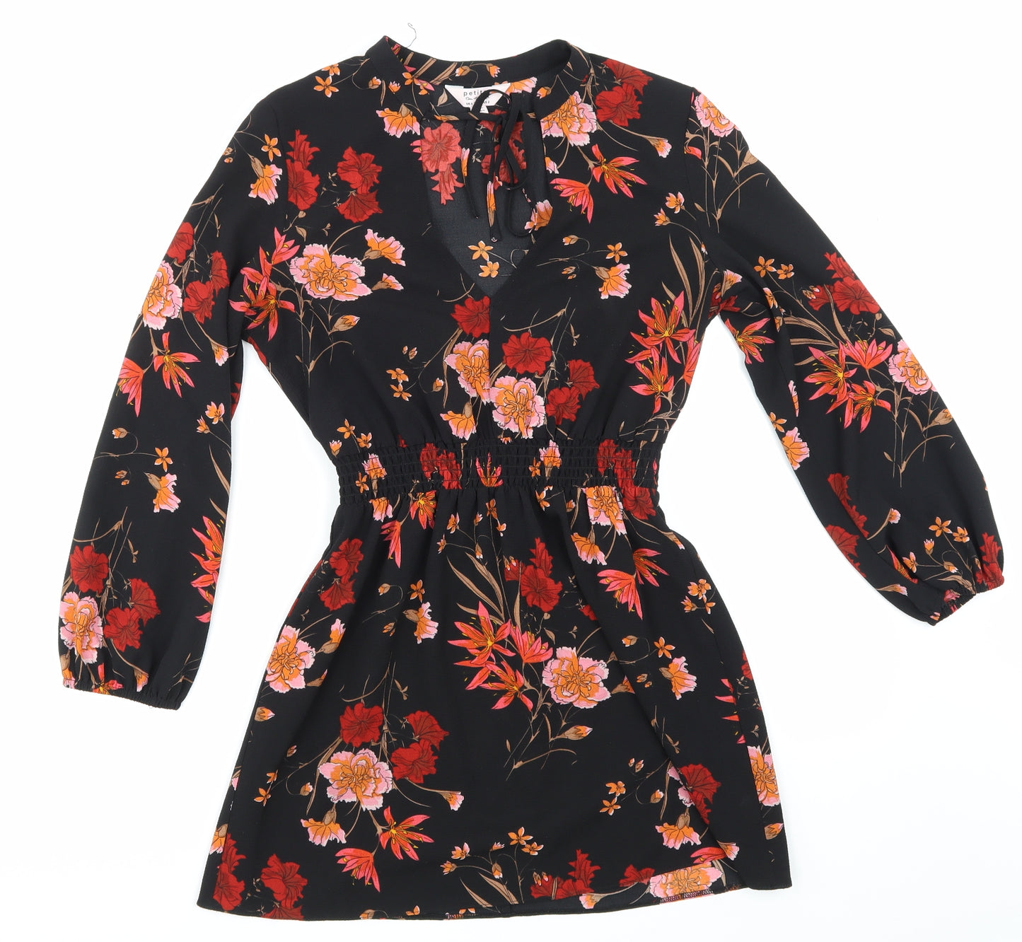 Miss Selfridge Womens Black Floral  Shirt Dress  Size 6