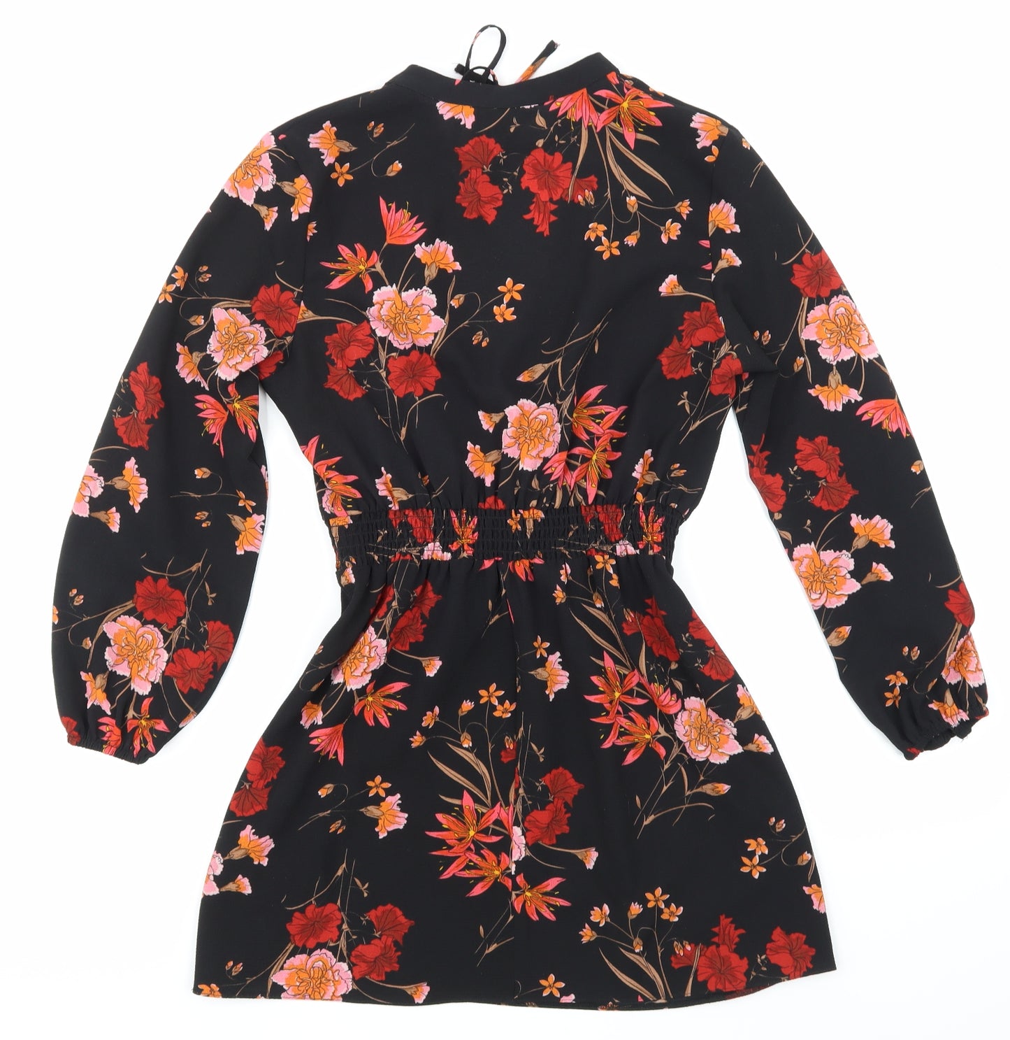 Miss Selfridge Womens Black Floral  Shirt Dress  Size 6