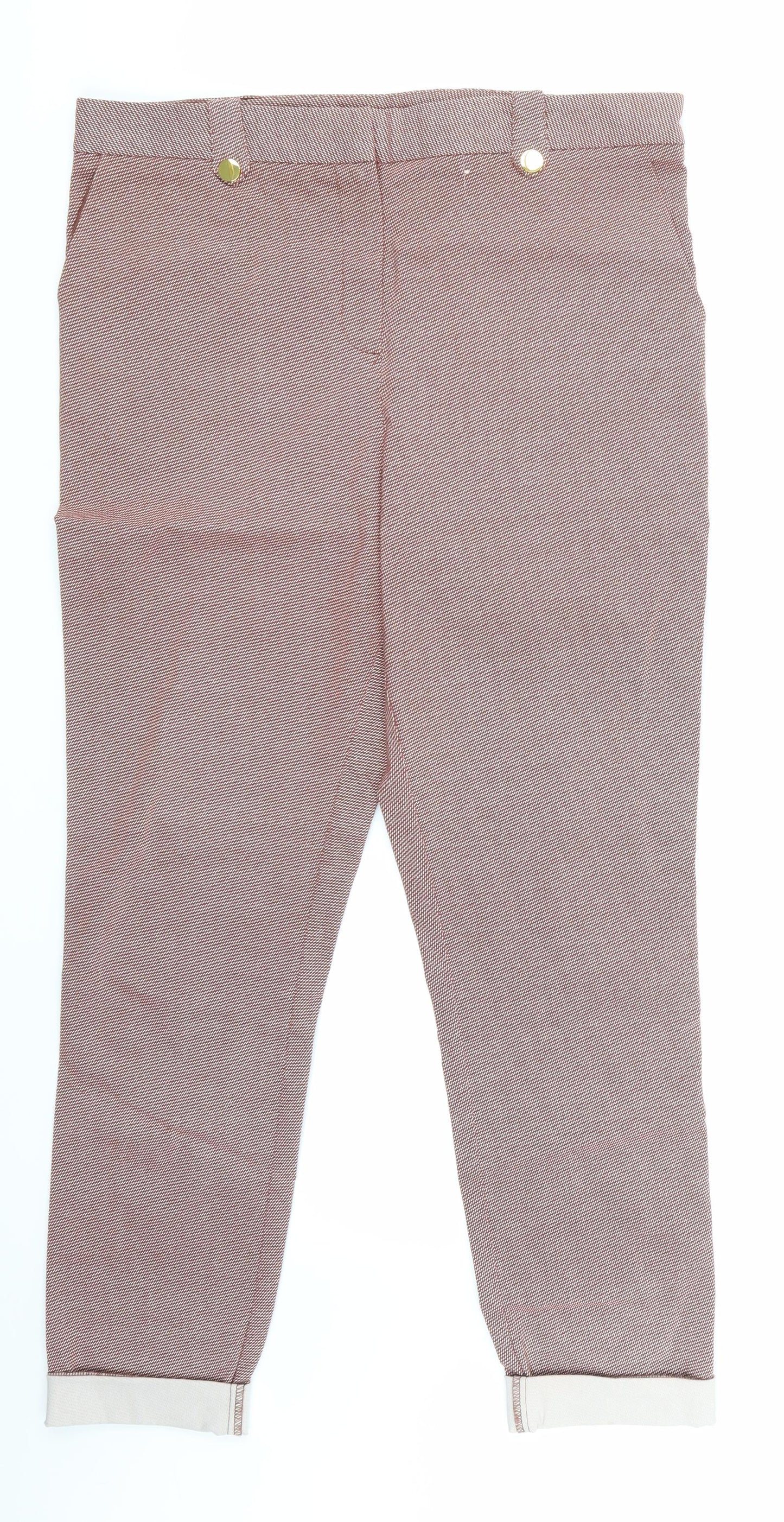 TU Womens Red Check  Sweatpants Trousers Size 12