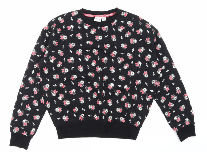 Primark Womens Black Animal Print Pullover Sweatshirt Size 6