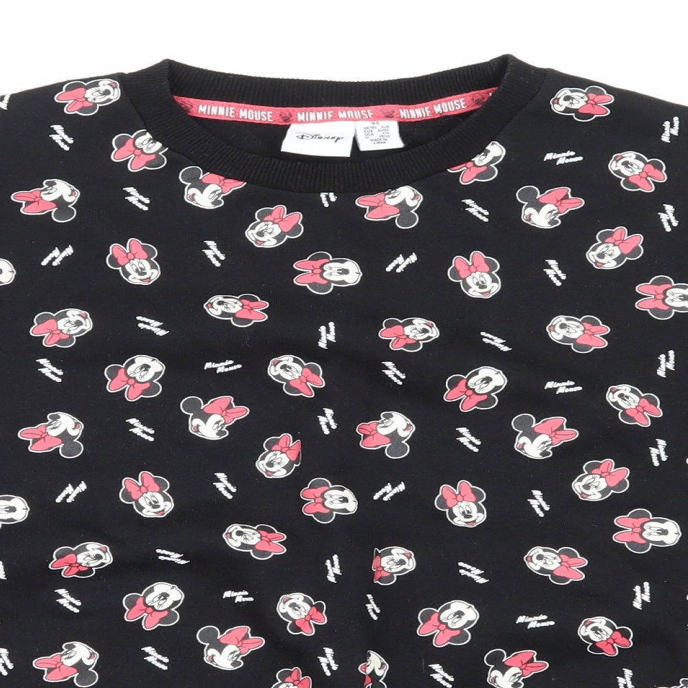 Primark Womens Black Animal Print  Pullover Sweatshirt Size 6