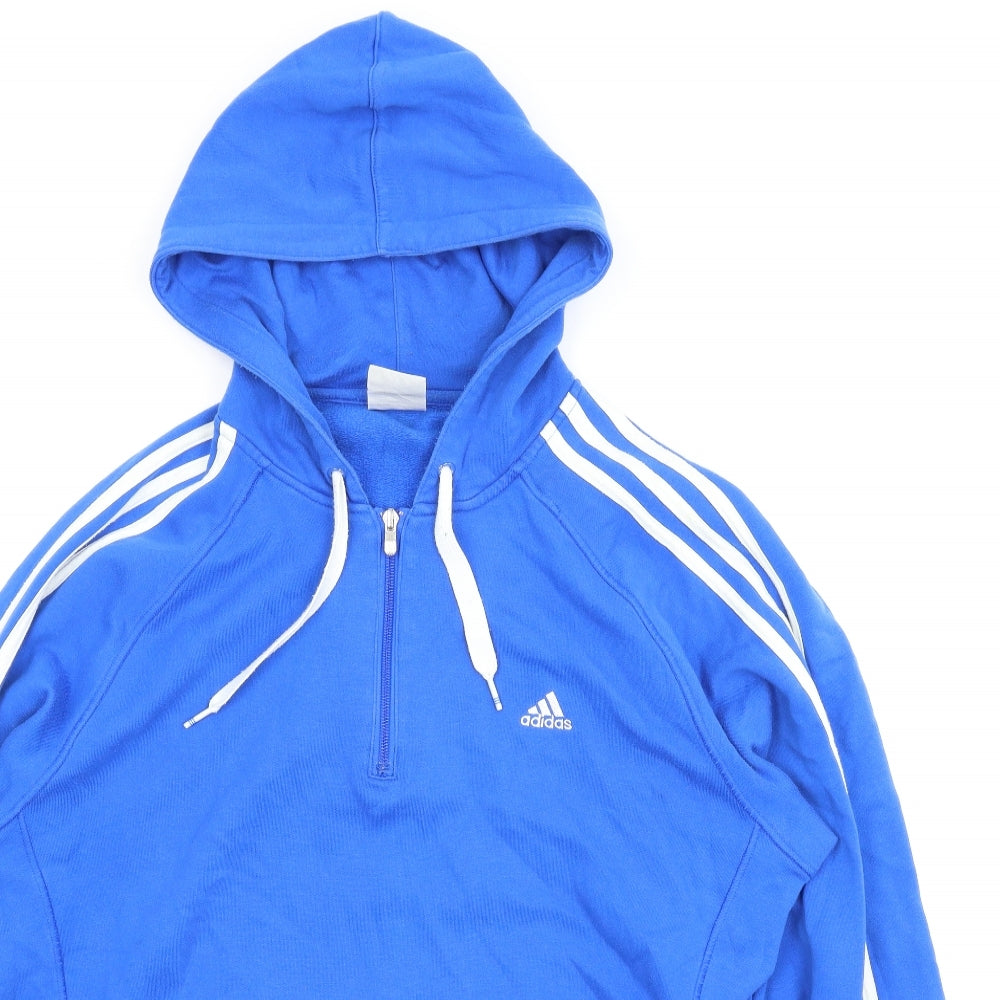 adidas Mens Blue   Pullover Hoodie Size L