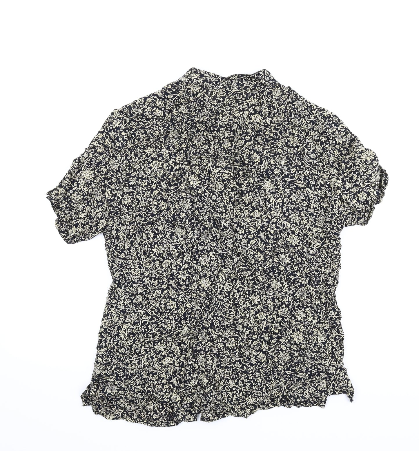 Debenhams Womens Gold Floral  Basic Blouse Size 16