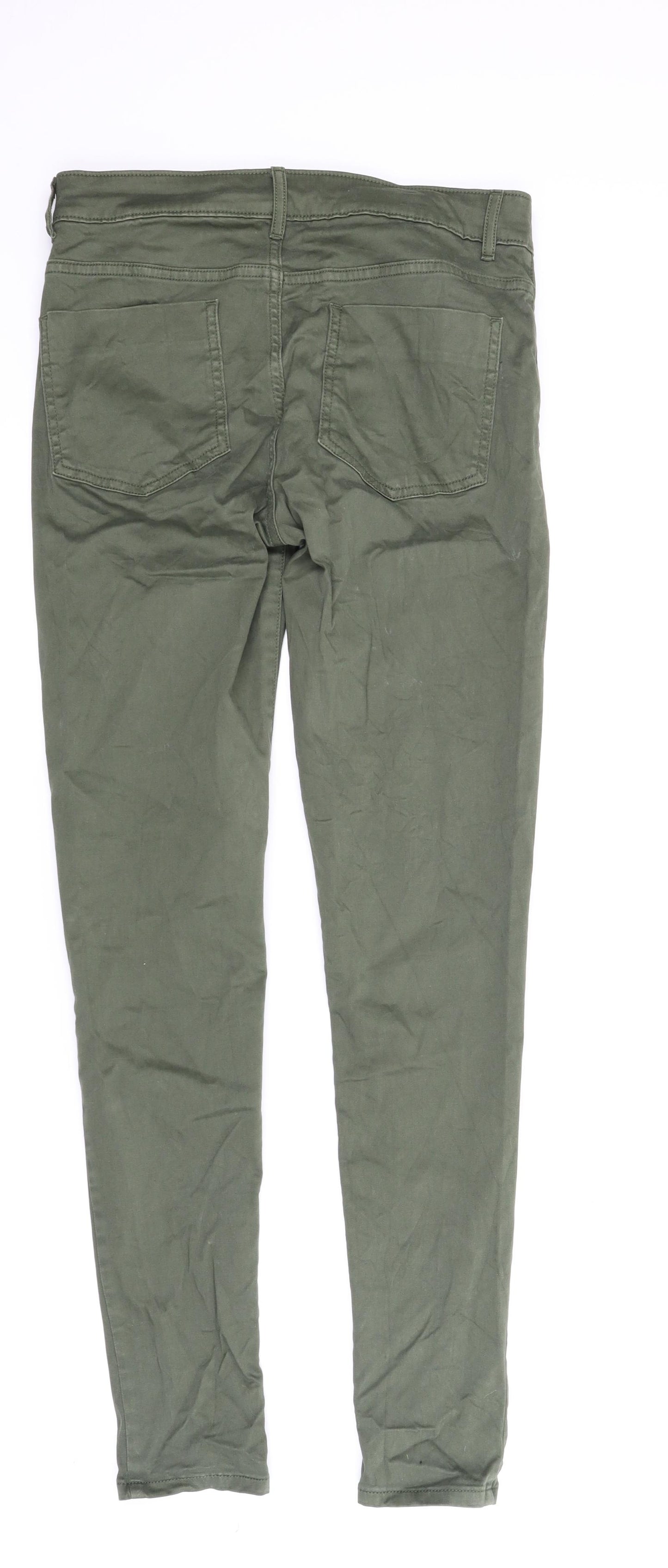 Find Mens Green   Chino Trousers Size 29 in L32 in
