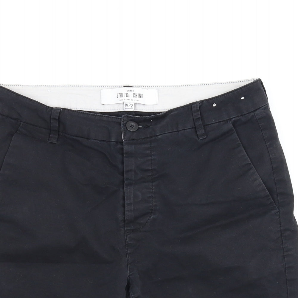 Topman Mens Black   Chino Shorts Size 32 in