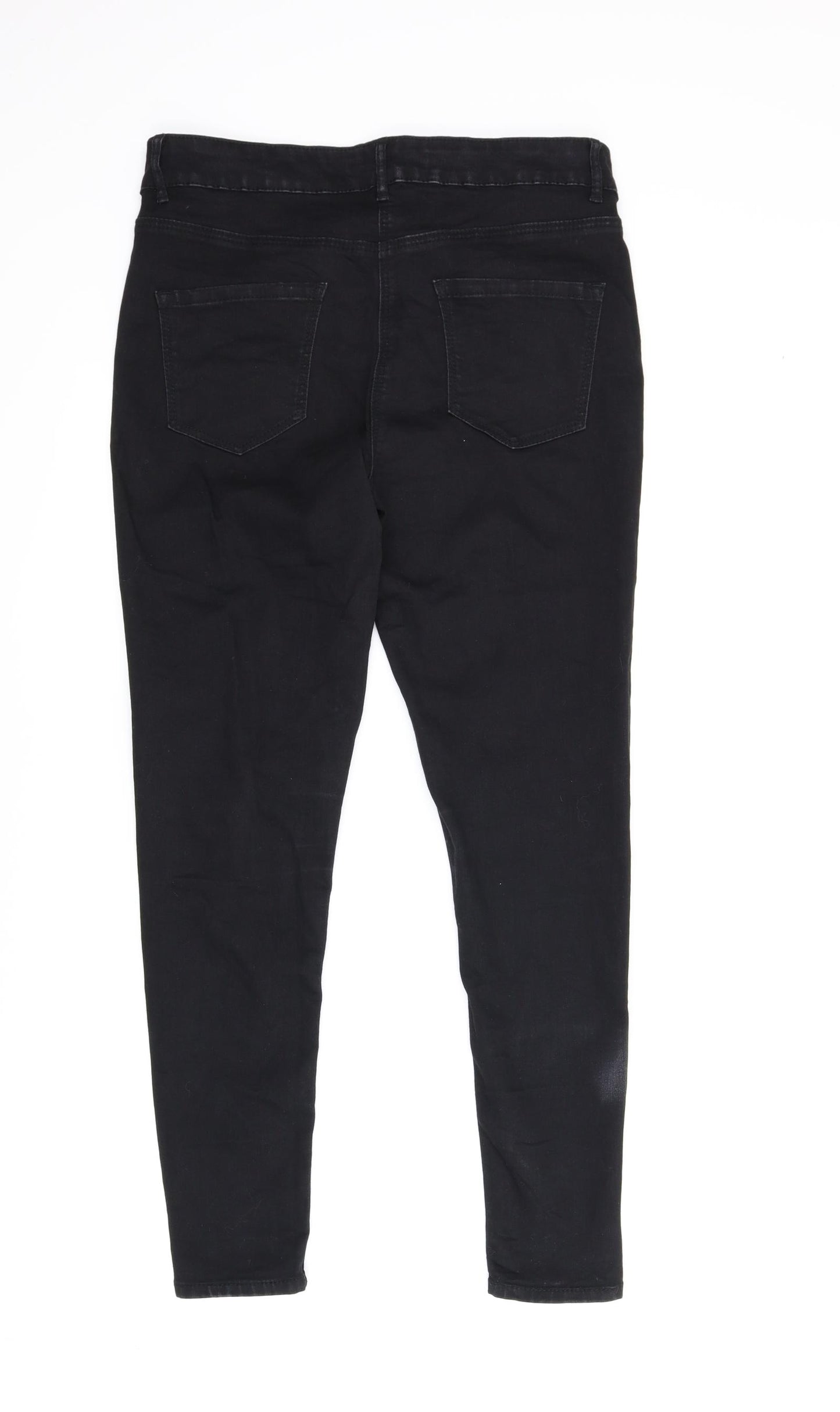 George Womens Black  Denim Skinny Jeans Size 12 L27 in