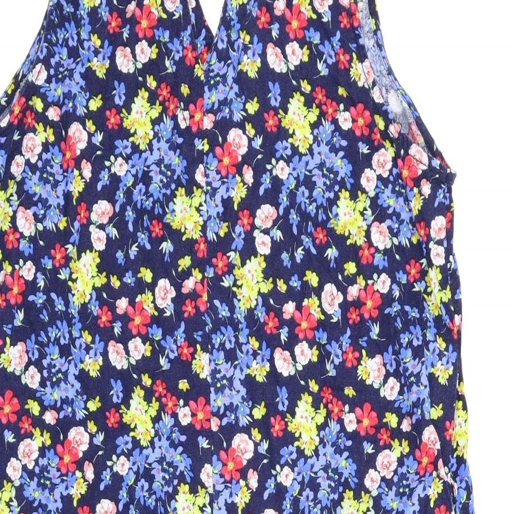Papaya Womens Blue Floral  A-Line  Size 16