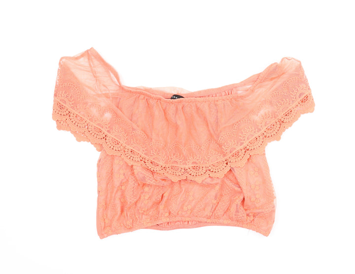 New Look Womens Orange Basic Blouse Size 14