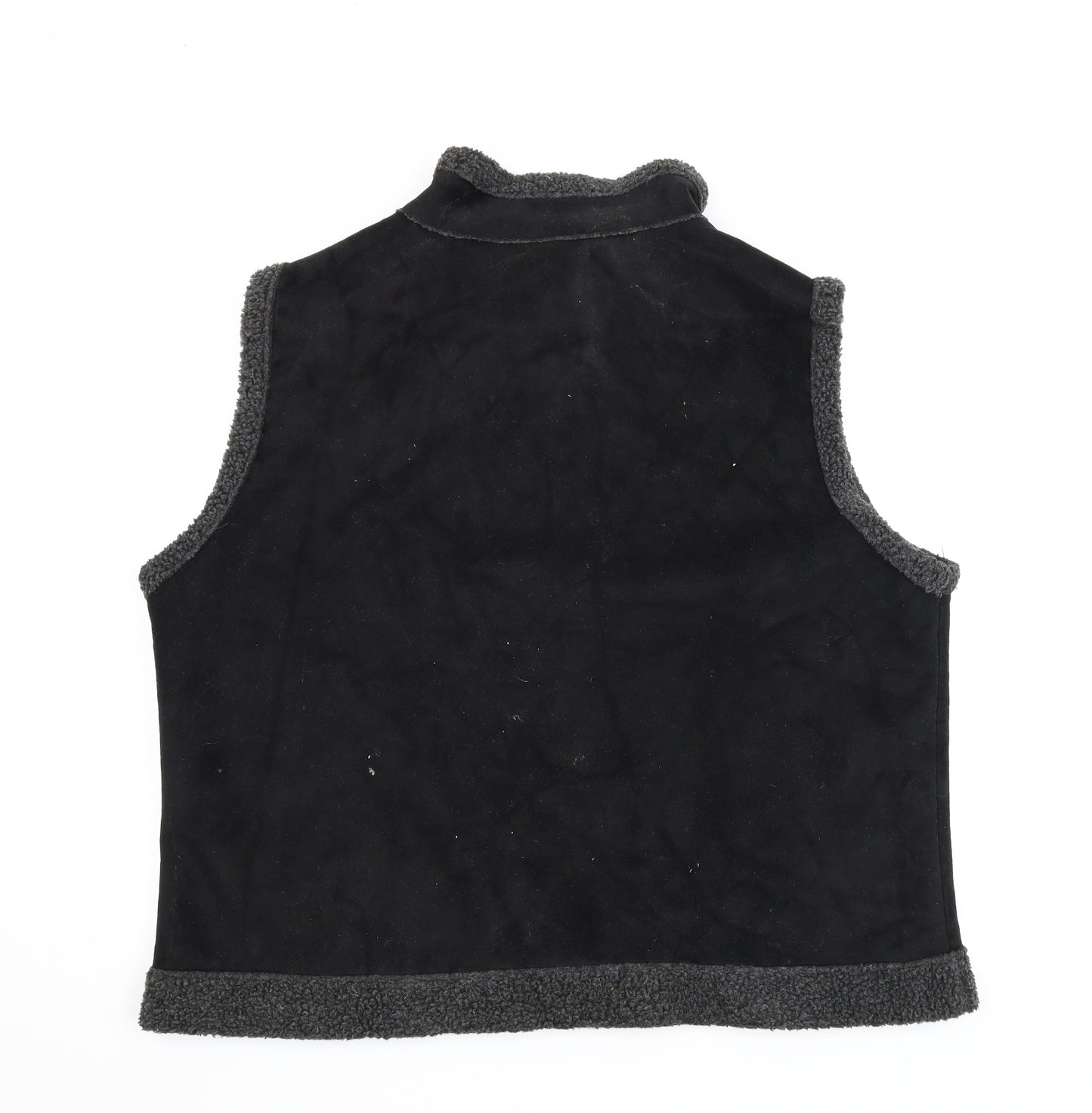 F&F Womens Black  Fleece Gilet Jacket Size 22