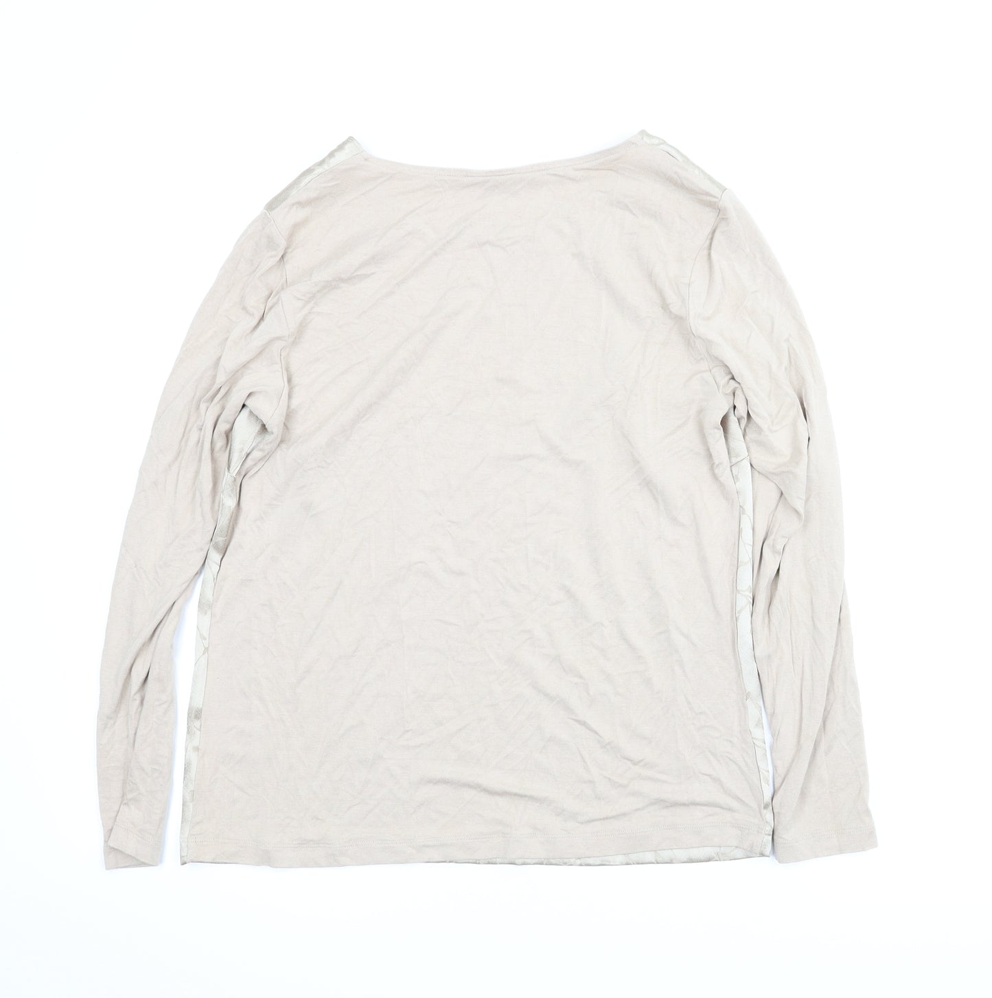 Classic Womens Beige Floral  Basic Blouse Size 10