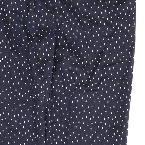 R Edition Womens Blue Polka Dot  Chino Trousers Size 10 L27 in