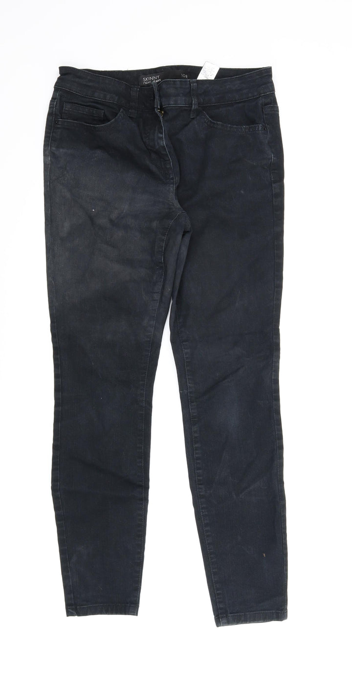 NEXT Womens Black Denim Skinny Jeans Size 10 L27.5 in
