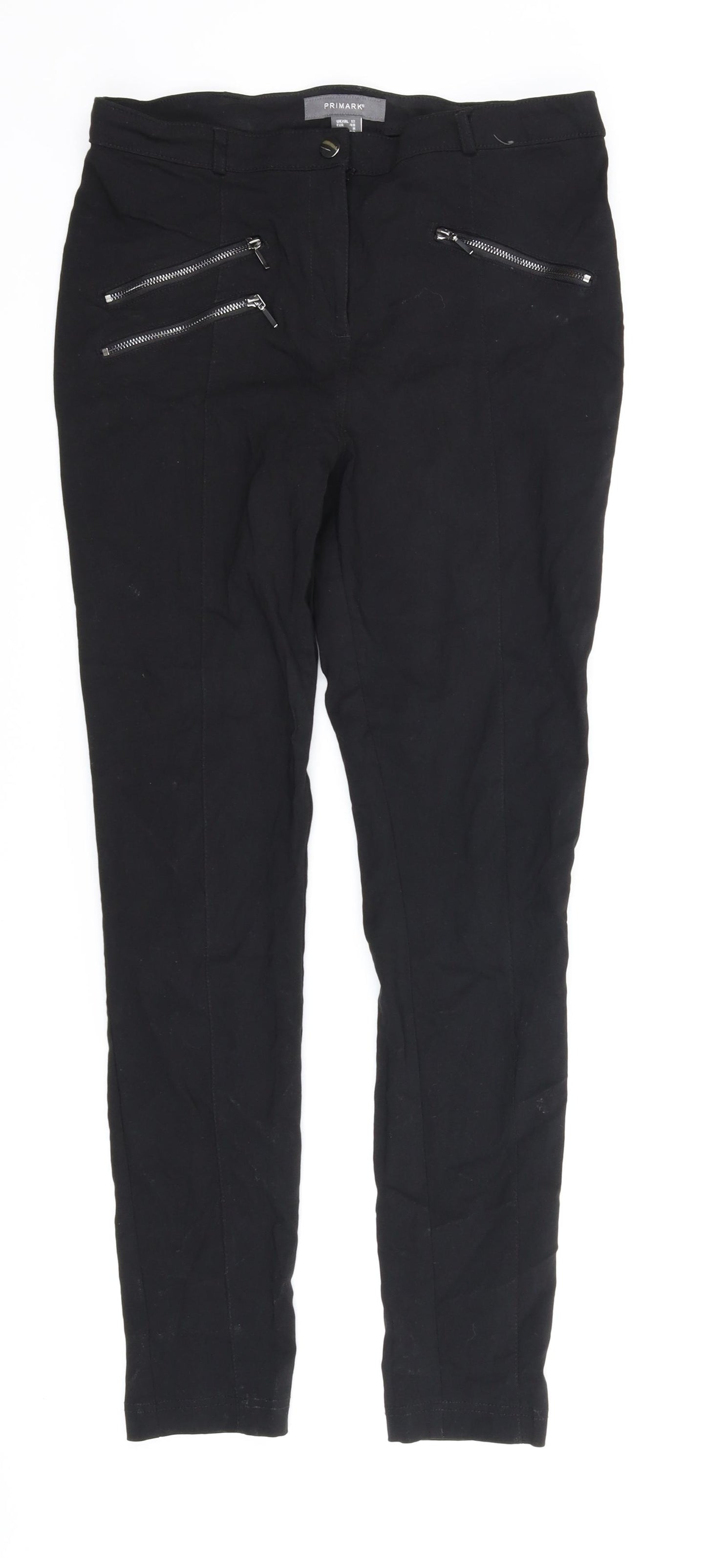 Primark Womens Black   Carrot Trousers Size 12 L27 in