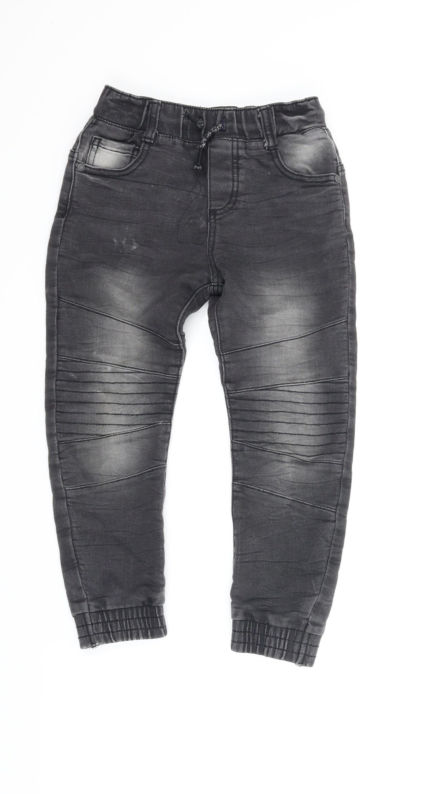 F&F Boys Grey  Denim Tapered Jeans Size 5-6 Years