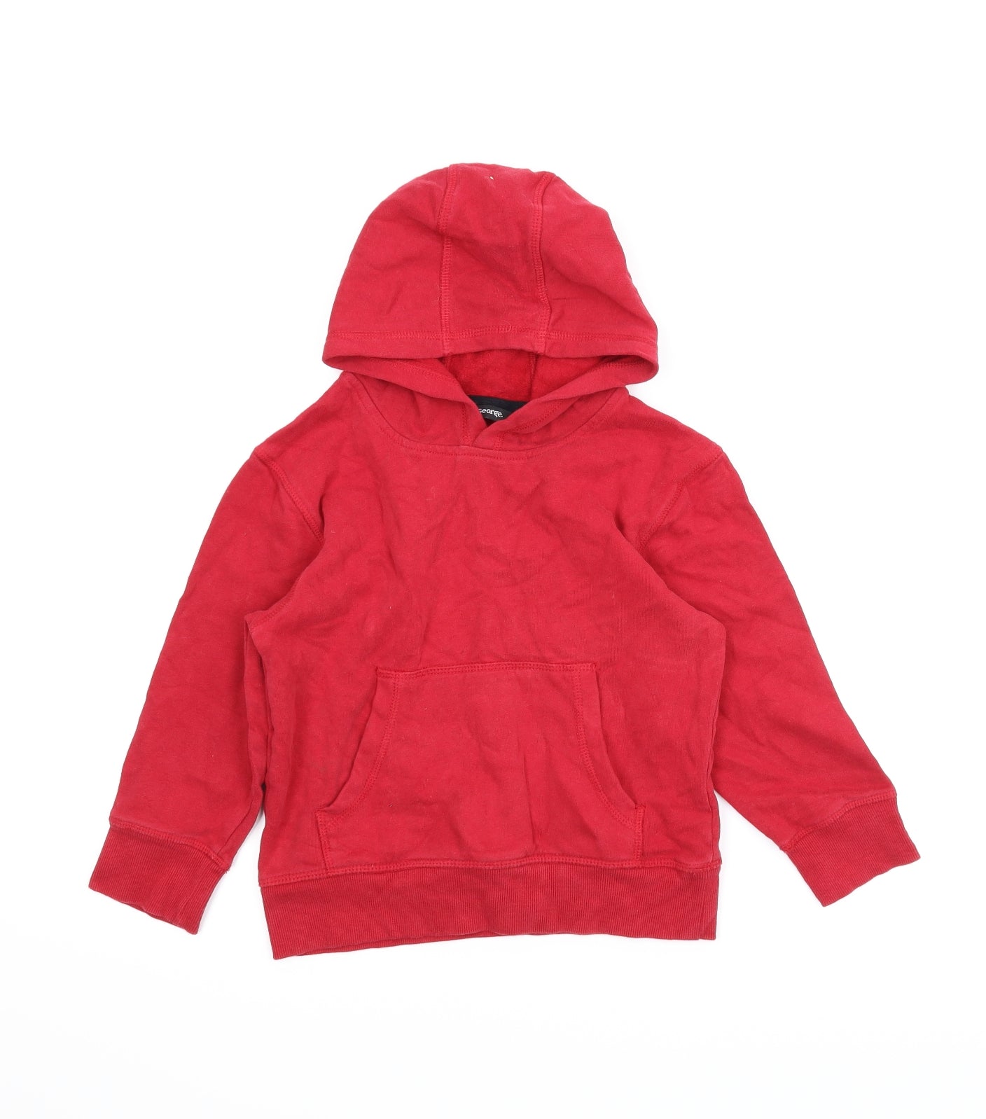 George Boys Red   Pullover Hoodie Size 5-6 Years