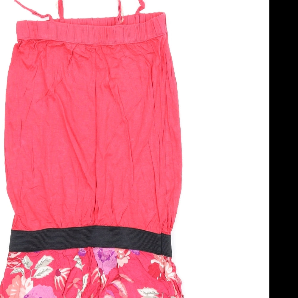 H&M Girls Pink Floral  Romper One-Piece Size 9-10 Years