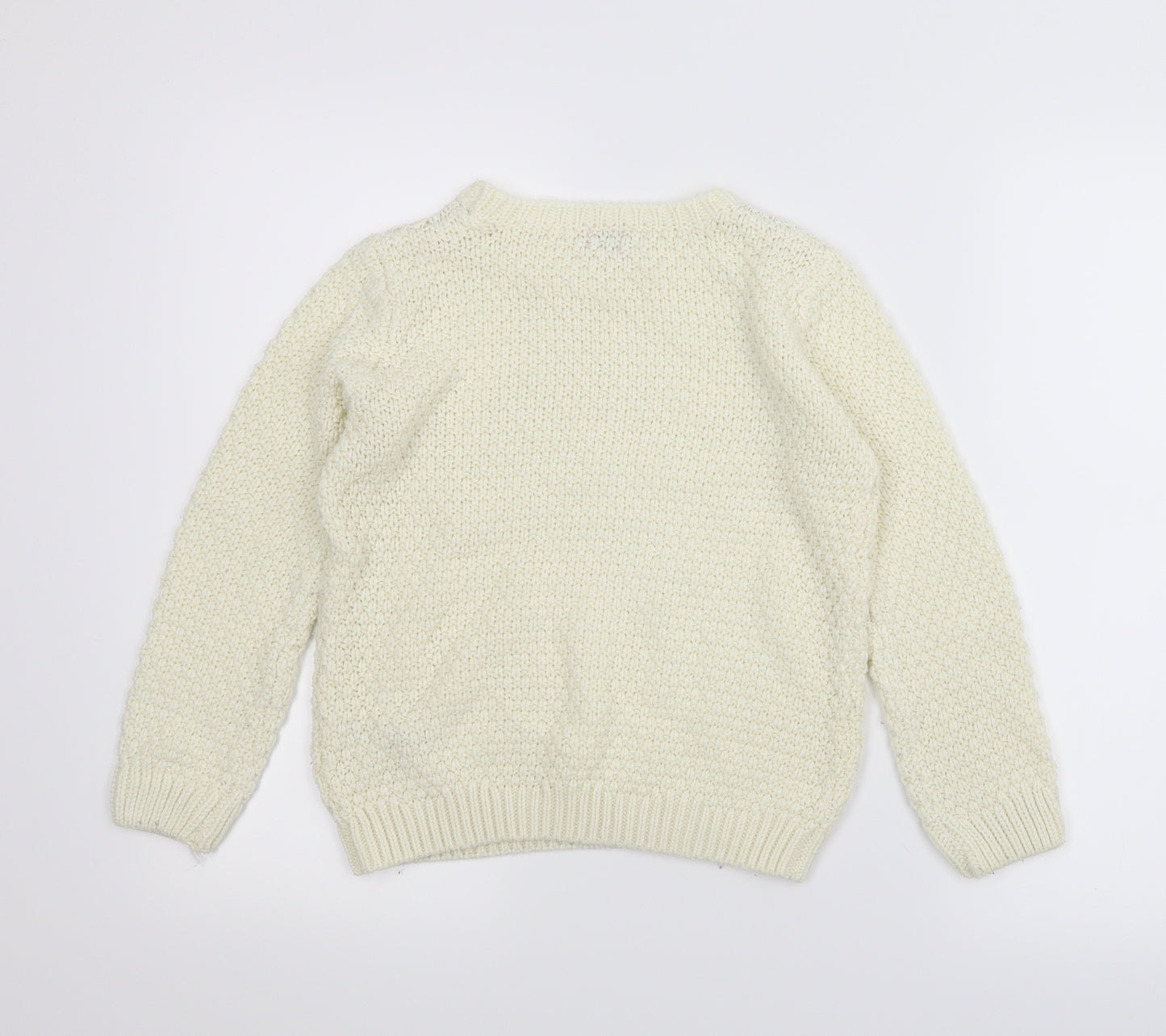 F&F Girls White   Cardigan Jumper Size 8-9 Years