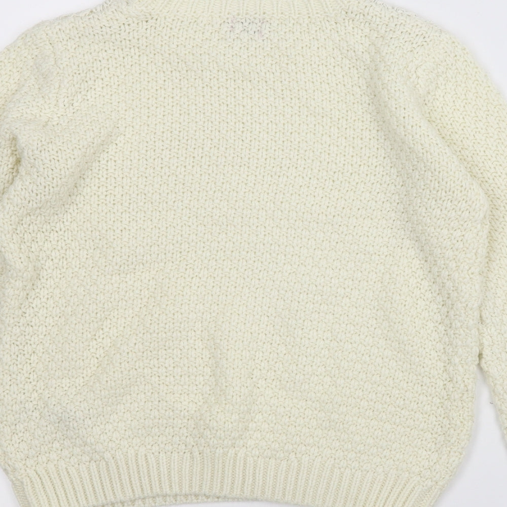 F&F Girls White   Cardigan Jumper Size 8-9 Years