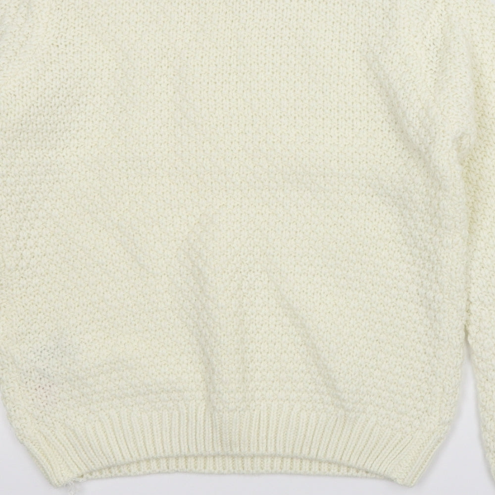 F&F Girls White   Pullover Jumper Size 9-10 Years
