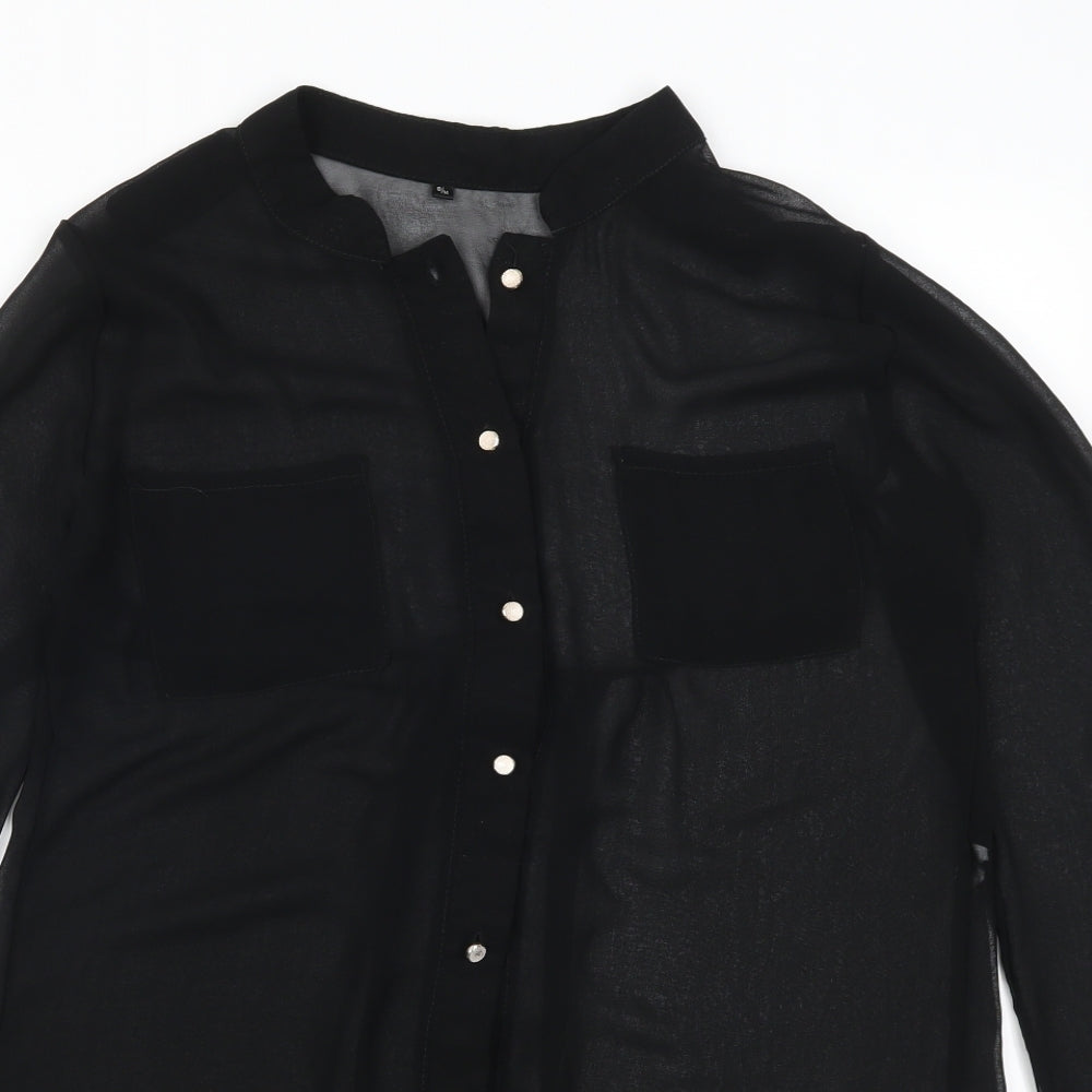 Preworn Womens Black   Basic Button-Up Size S