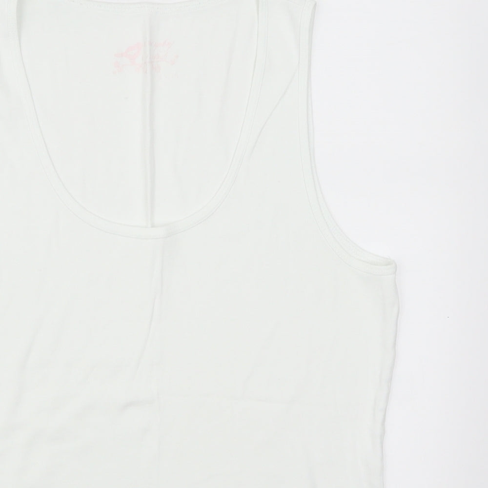 BHS Womens White   Basic Tank Size 16