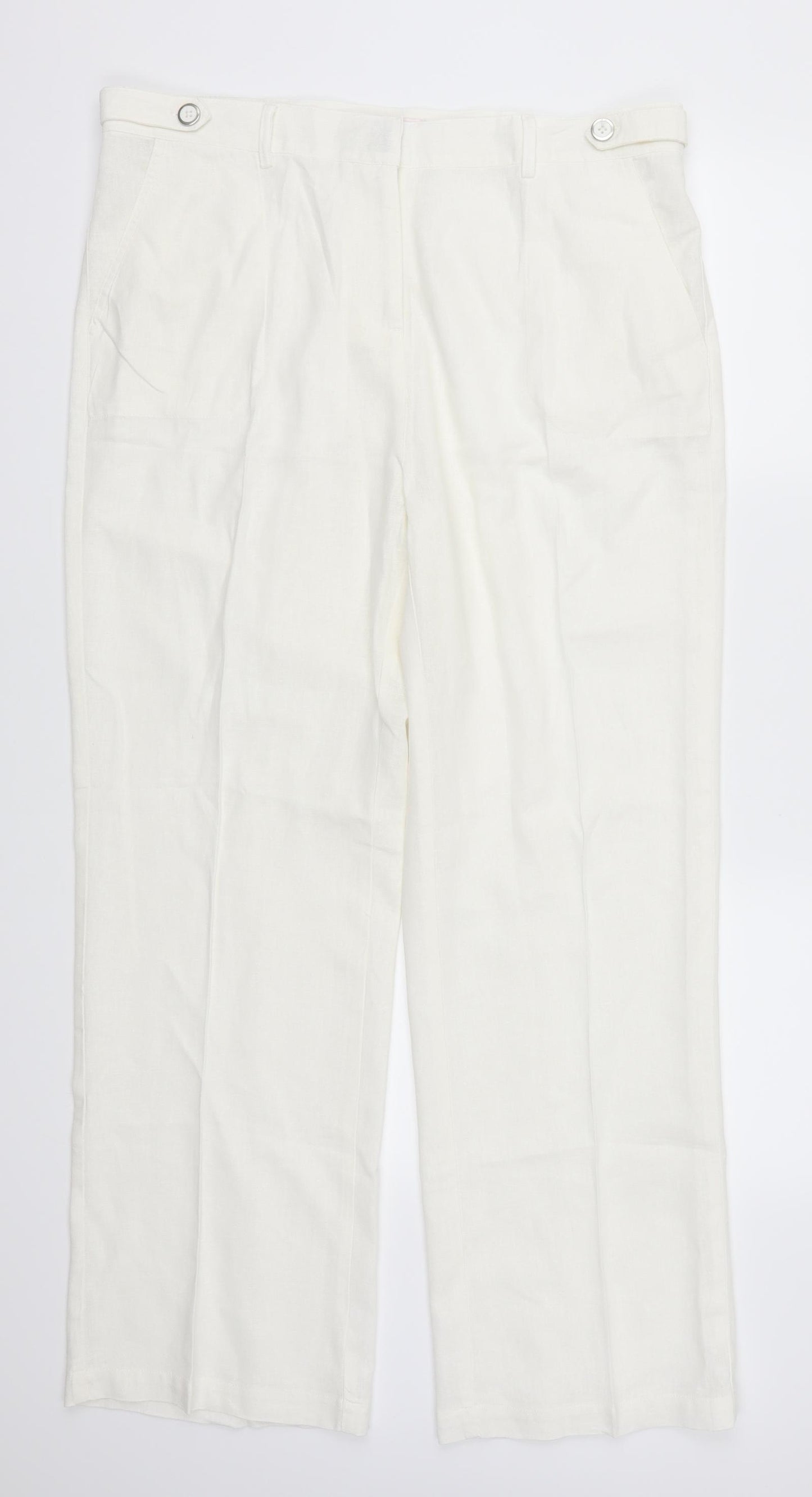 Anna Rose Womens White   Trousers  Size 16 L29.5 in