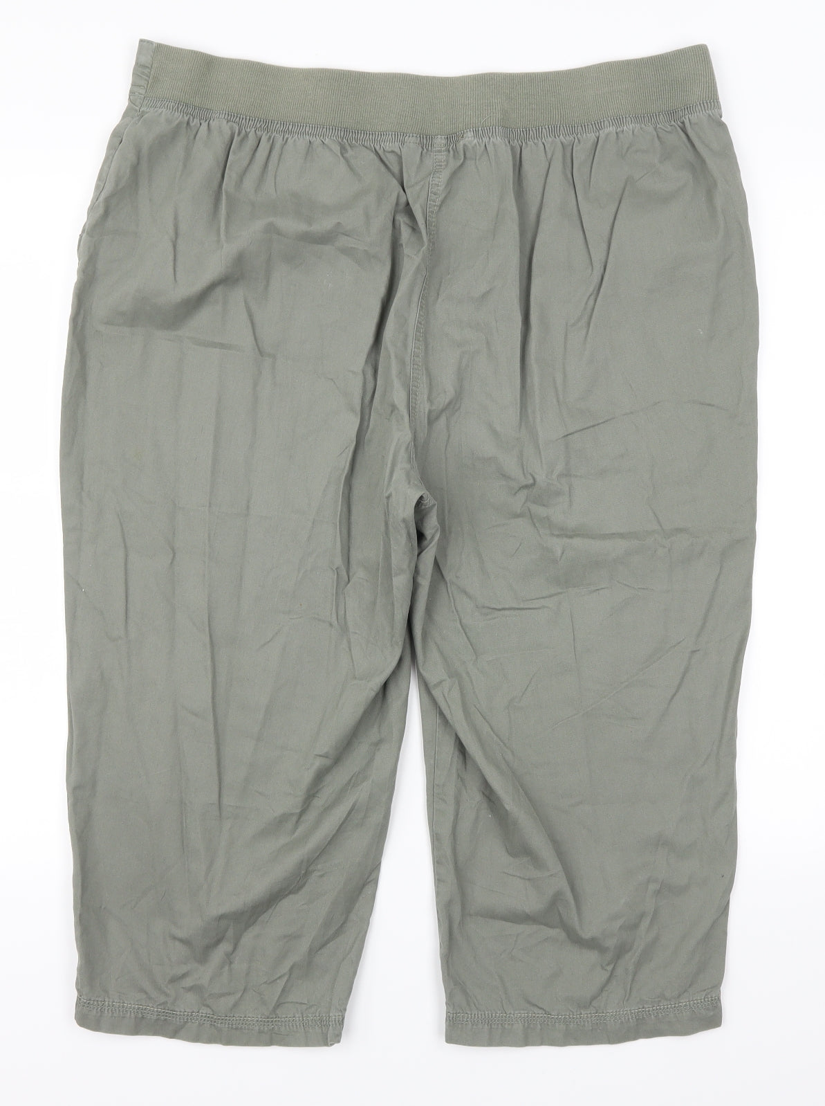 Bonmarché Womens Green   Cropped Trousers Size 18 L20 in