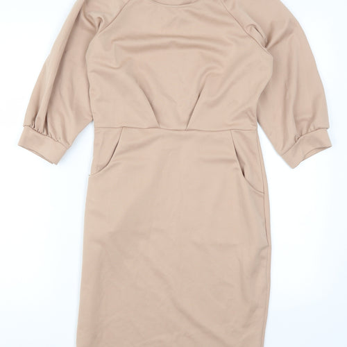 XuiyaFashion Womens Beige   Pencil Dress  Size S