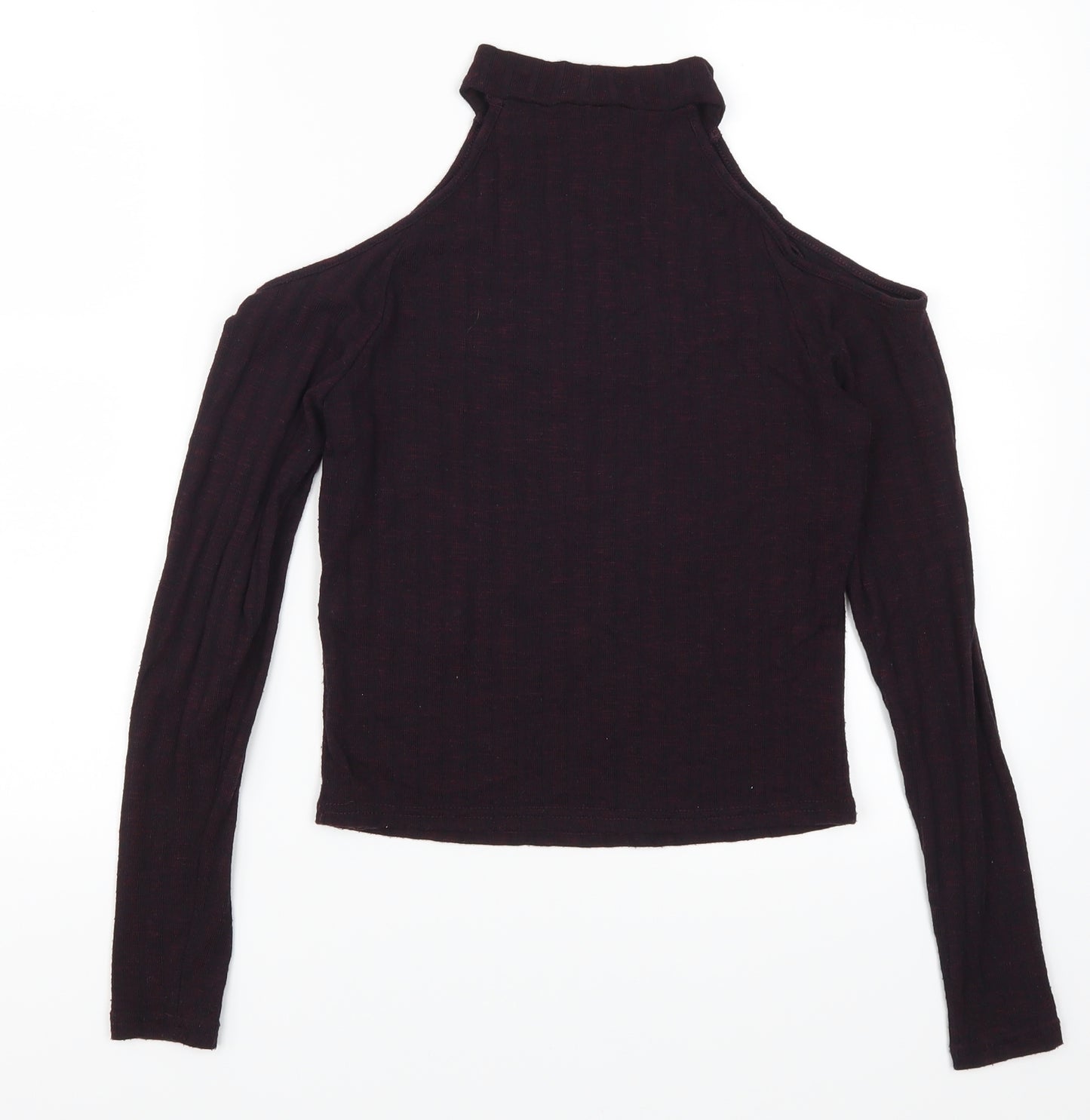 New Look Womens Purple   Cropped T-Shirt Size 8