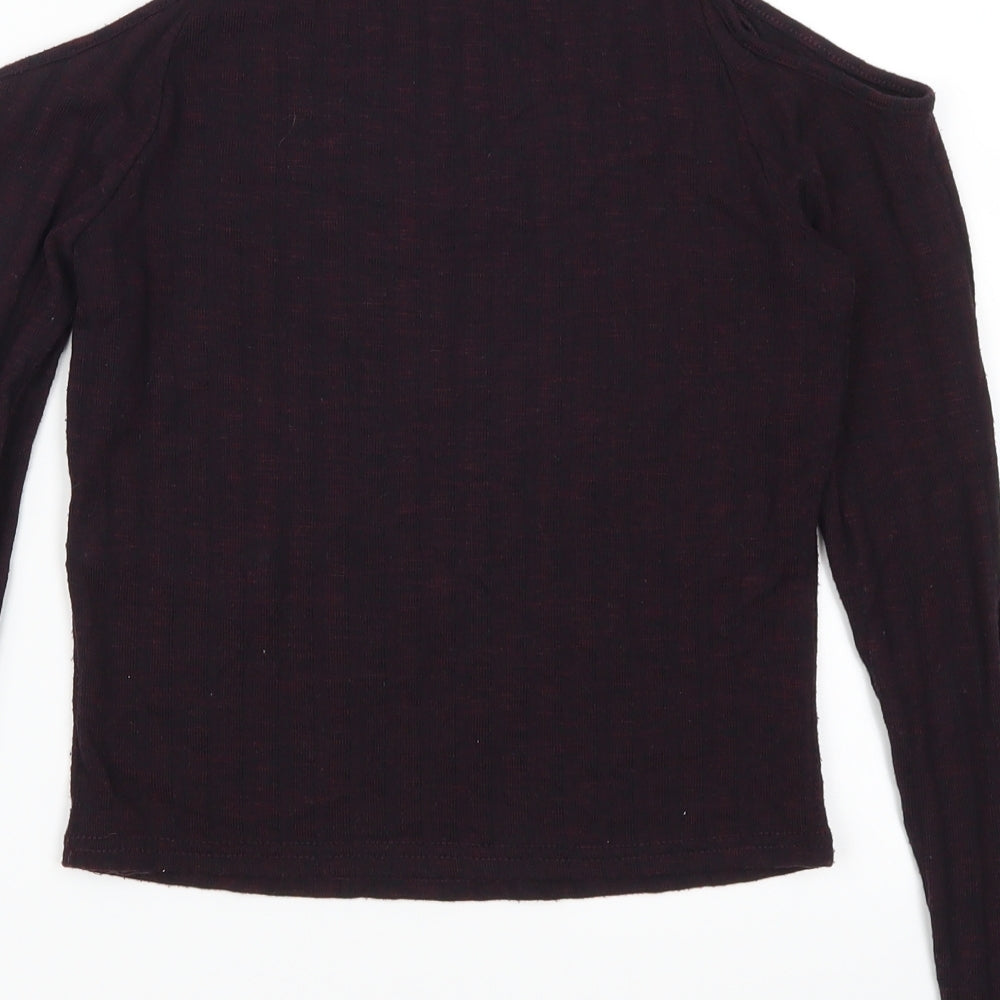 New Look Womens Purple   Cropped T-Shirt Size 8